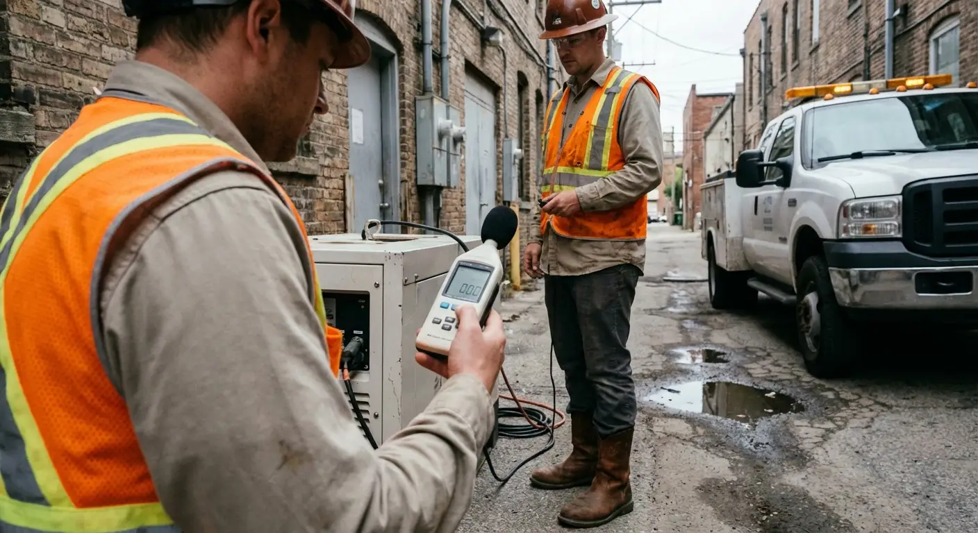 Sound attenuated generator placement and logistics in Grand Junction, CO