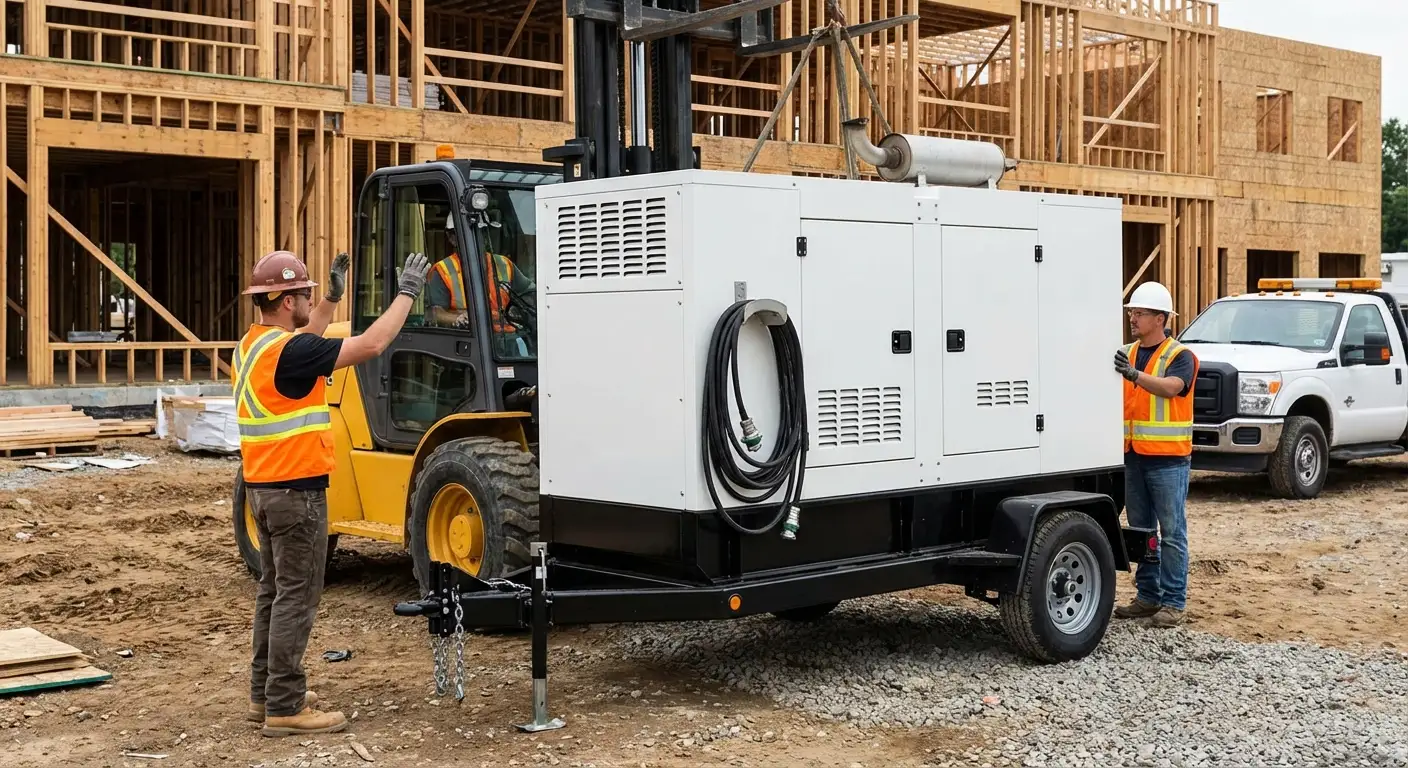 Construction generator deployment site in Grand Junction, CO