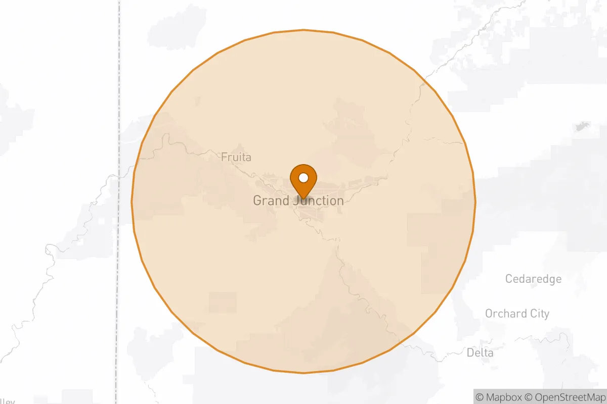 service area service area map in Grand Junction, CO